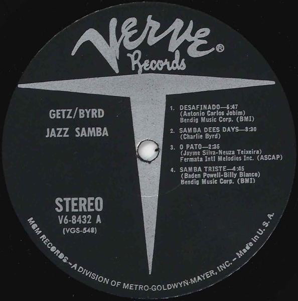 Stan Getz / Charlie Byrd : Jazz Samba (LP, Album, MGM)