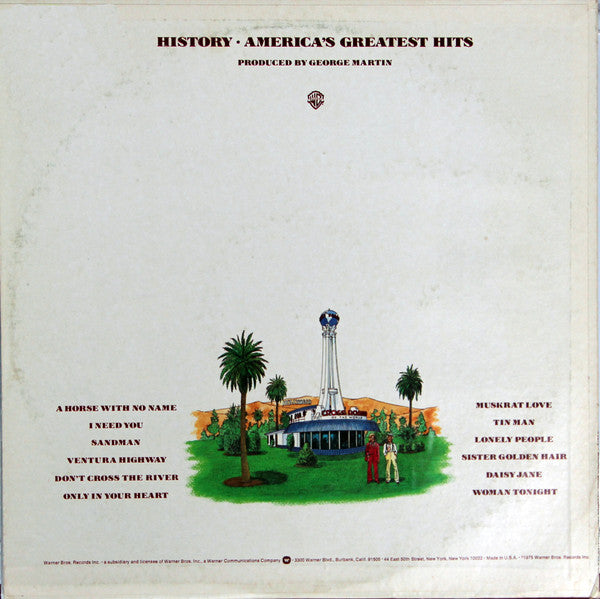 America (2) : History · America's Greatest Hits (LP, Comp, RE, Gol)