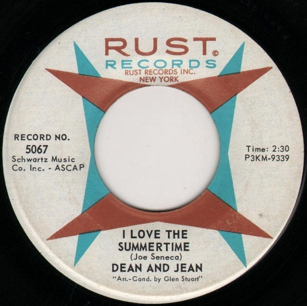 Dean And Jean* : Tra La La La Suzy / I Love The Summertime (7", Single)