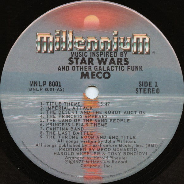 Meco* : Music Inspired By Star Wars And Other Galactic Funk (LP, Album, San)