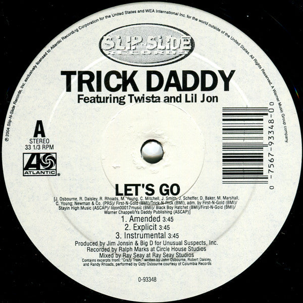 Trick Daddy : Let's Go / Down Wit Da South (12")