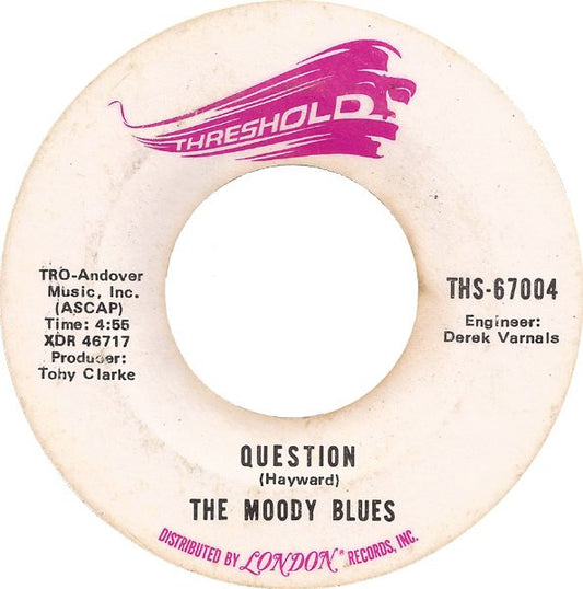 The Moody Blues : Question  (7", Single, Ter)
