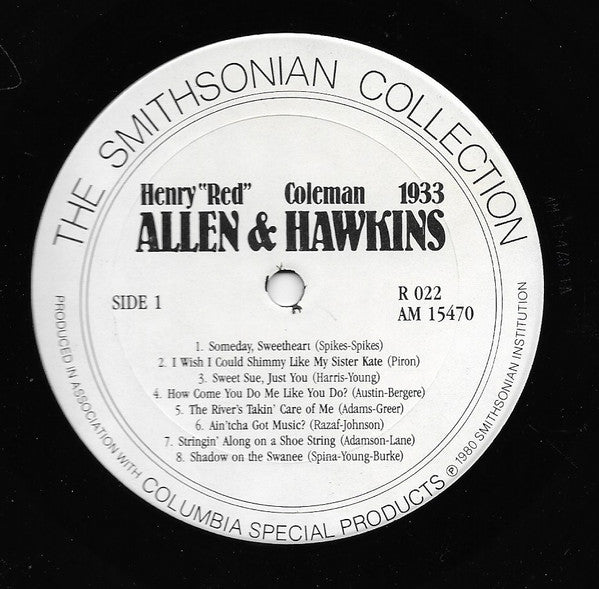 Henry "Red" Allen & Coleman Hawkins : 1933 (LP, Comp)