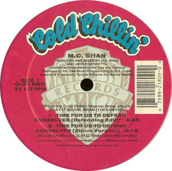 M.C. Shan* : Time For Us To Defend Ourselves (12", Maxi)