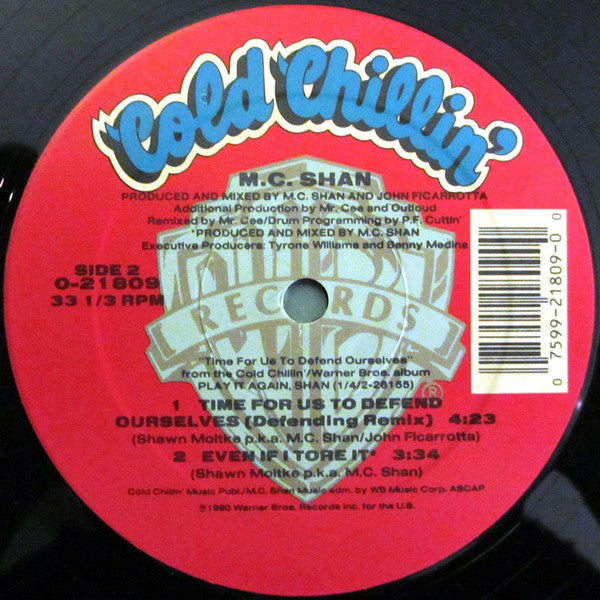 M.C. Shan* : Time For Us To Defend Ourselves (12", Maxi)