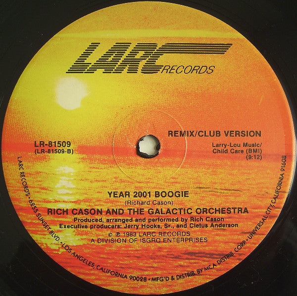 Rich Cason And The Galactic Orchestra : Year 2001 Boogie (12")