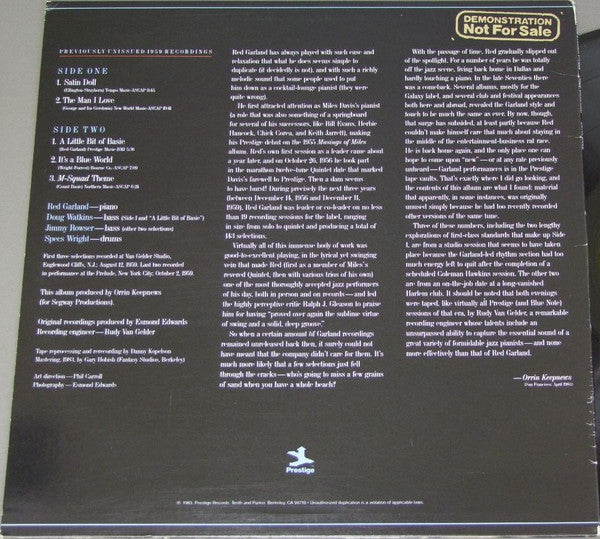 Red Garland : Satin Doll (LP, Album)