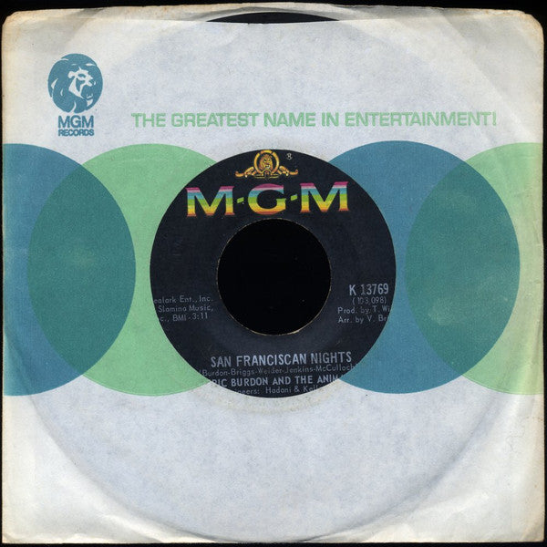 Eric Burdon And The Animals* : San Franciscan Nights / Good Times (7", Single)