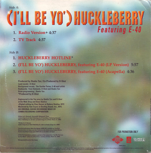 D-Shot : (I'll Be Yo') Huckleberry (12", Promo)