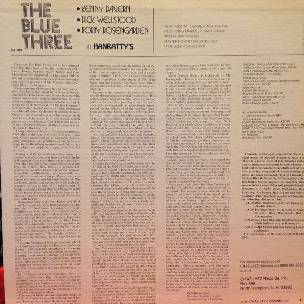 The Blue Three : At Hanratty's (LP)