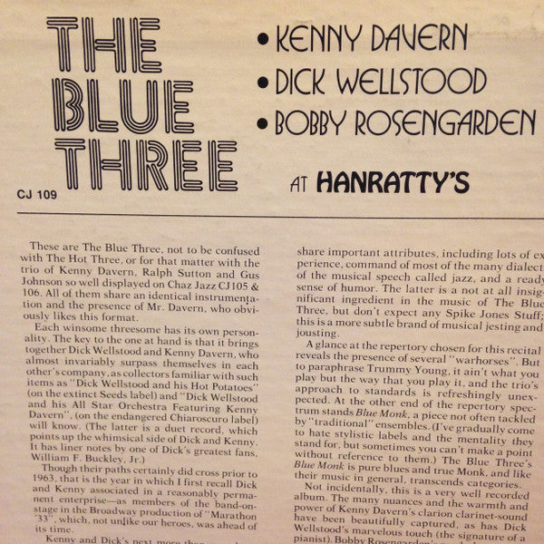 The Blue Three : At Hanratty's (LP)