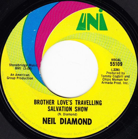Neil Diamond : Brother Love's Travelling Salvation Show / A Modern Day Version Of Love (7", Mono, Mon)