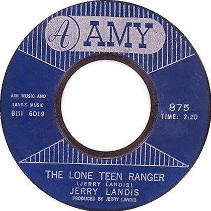 Jerry Landis : The Lone Teen Ranger / Lisa (7", Styrene, Blu)