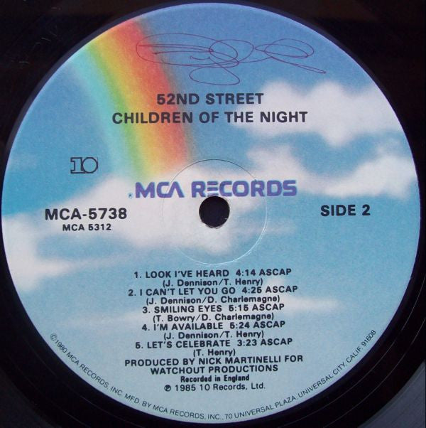 52nd Street : Children Of The Night (LP, Album, Glo)