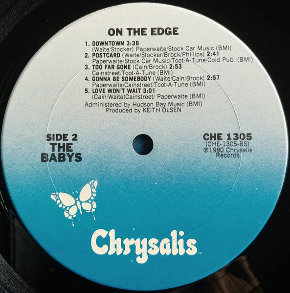 The Babys : On The Edge (LP, Album, Club, CRC)
