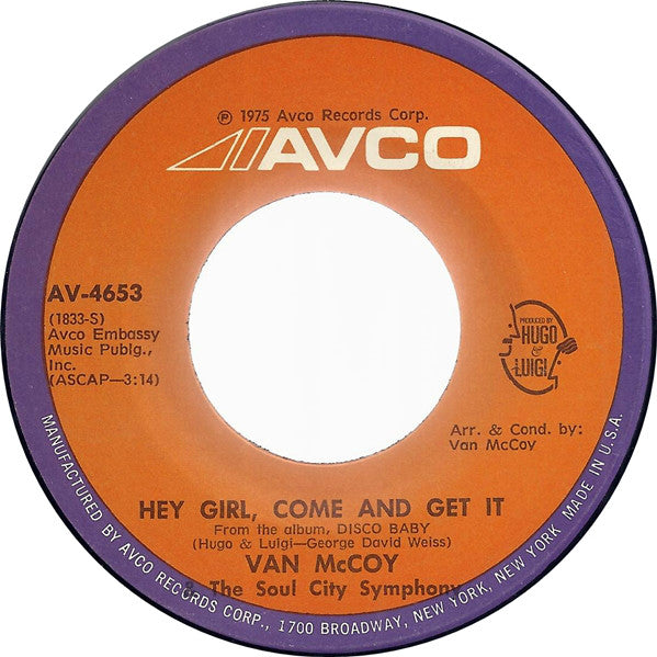 Van McCoy & The Soul City Symphony : The Hustle (7", Single)