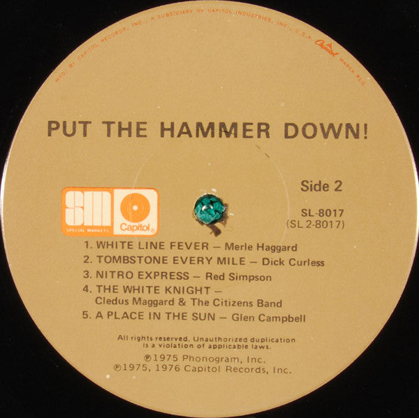 Various : Put The Hammer Down! (LP, Album, Comp, Tan)