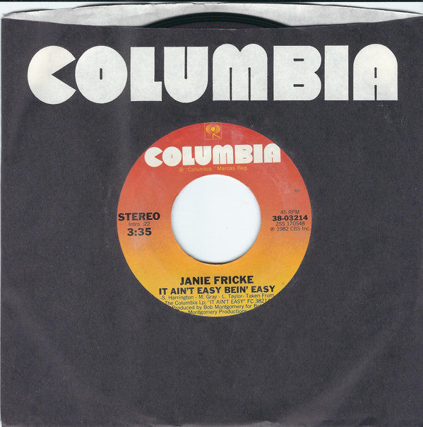 Janie Fricke : It Ain't Easy Being Easy / A Little More Love (7", Styrene, Ter)