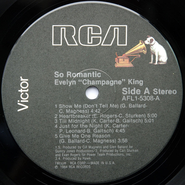 Evelyn "Champagne" King* : So Romantic (LP, Album, Ind)