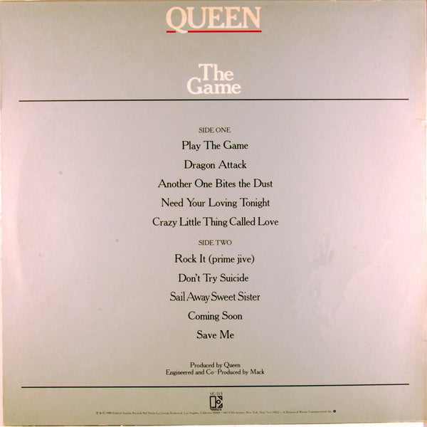 Queen : The Game (LP, Album, AR)