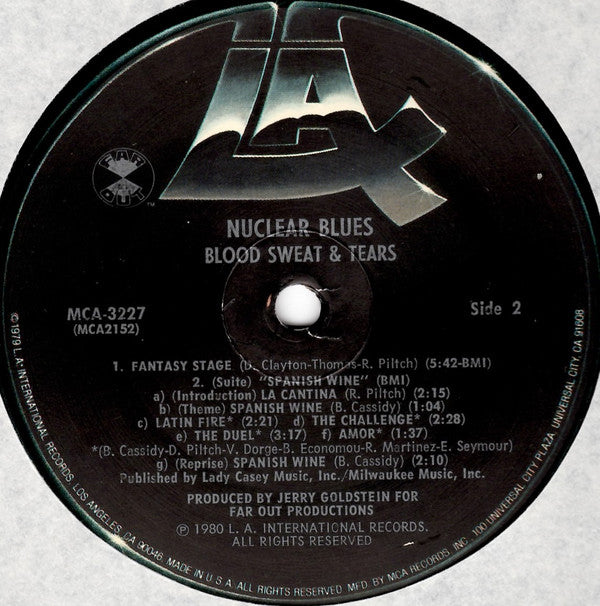 Blood Sweat & Tears* : Nuclear Blues (LP, Album, Pin)