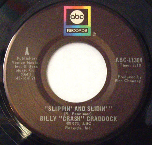 Billy "Crash" Craddock* : Slippin And Slidin' (7", Single)