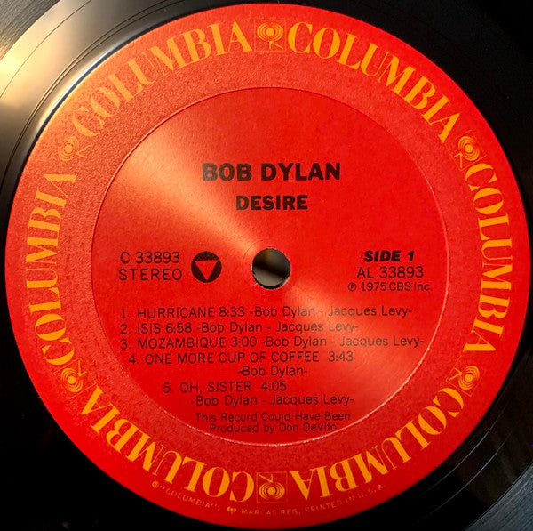 Bob Dylan : Desire (LP, Album, RE, Pit)