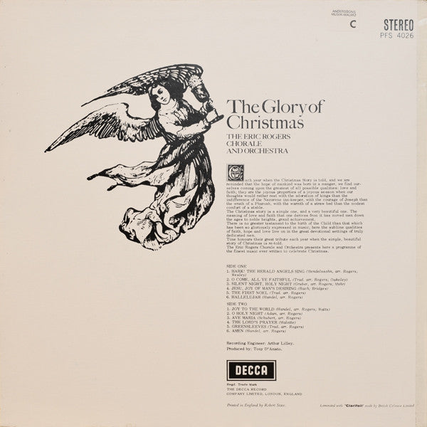 Eric Rogers Chorale And Orchestra : The Glory Of Christmas (LP, Album)