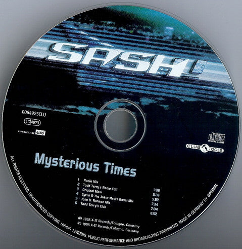 Sash! Feat. Tina Cousins : Mysterious Times (CD, Maxi)