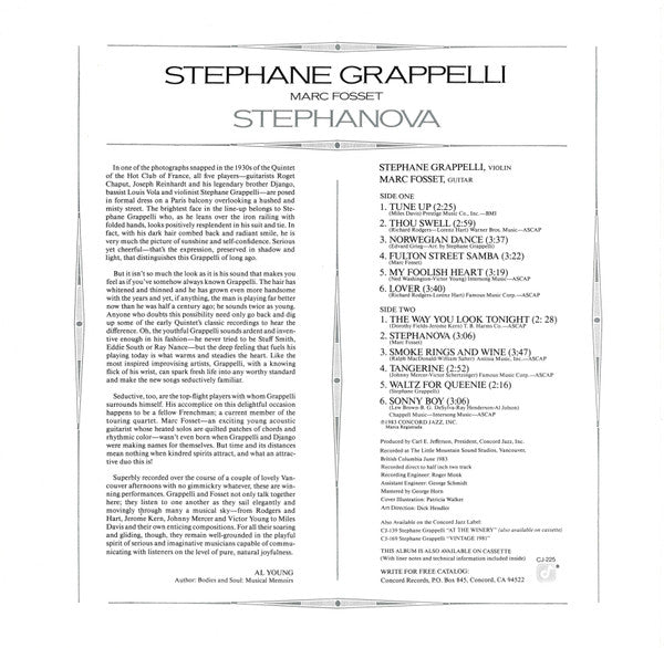 Stephane Grappelli*, Marc Fosset : Stephanova (LP, Album)