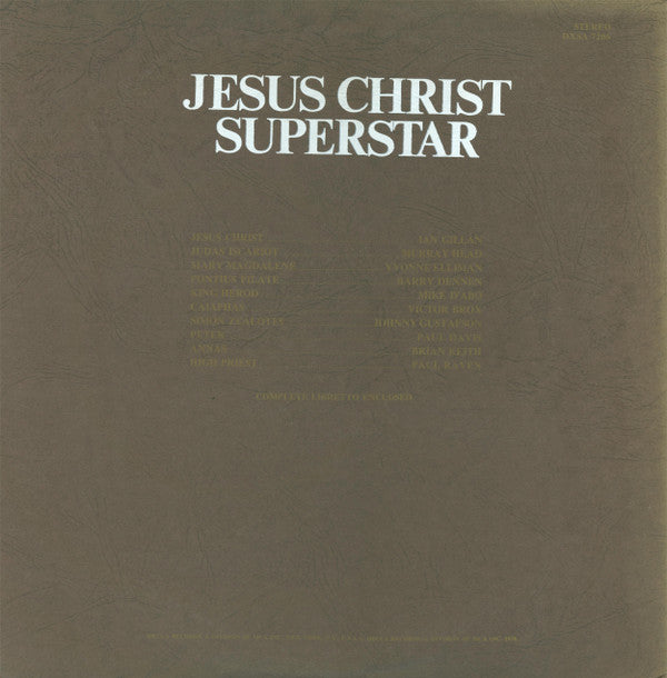 Andrew Lloyd Webber & Tim Rice* : Jesus Christ Superstar - A Rock Opera (2xLP, Album, Pin)