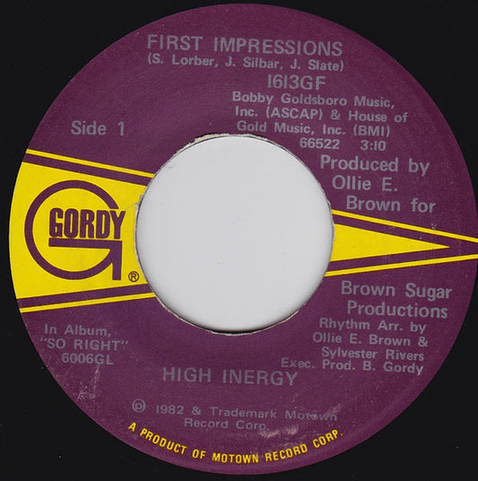 High Inergy : First Impressions (7")