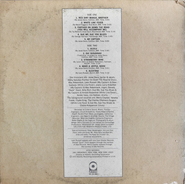 Jesse 'Ed' Davis* : Ululu (LP, Album, PRC)