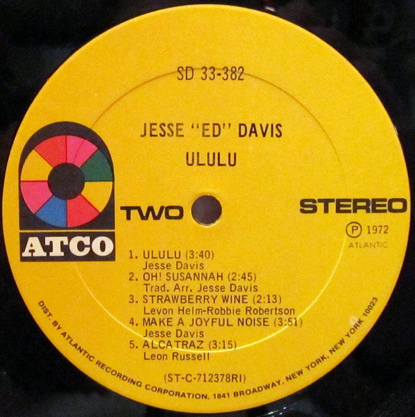 Jesse 'Ed' Davis* : Ululu (LP, Album, PRC)