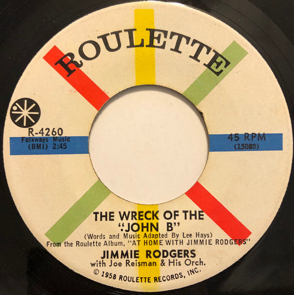 Jimmie Rodgers (2) With Joe Reisman & His Orch.* : The Wreck Of The "John B" / Four Little Girls In Boston (7", Single)