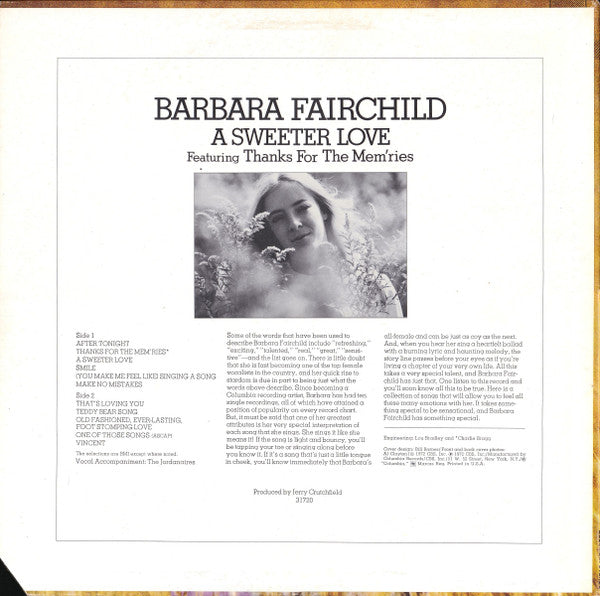 Barbara Fairchild : Teddy Bear Song (LP, Album, RE, Ter)