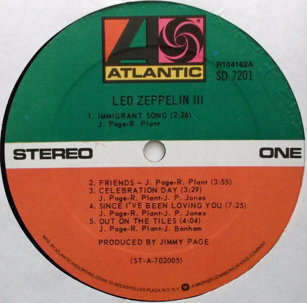 Led Zeppelin : Led Zeppelin III (LP, Album, Club, RE, Gat)