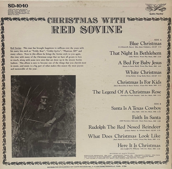 Red Sovine : Christmas With Red Sovine (LP, Album)