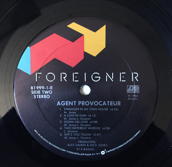 Foreigner : Agent Provocateur (LP, Album, Club, Car)