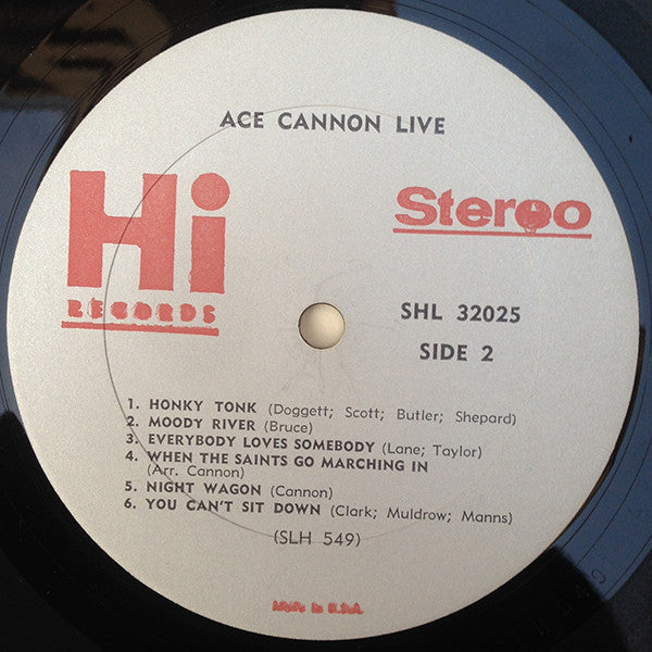 Ace Cannon : Live (LP, ARC)