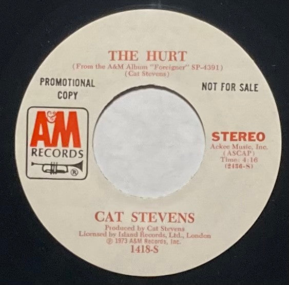 Cat Stevens : The Hurt (7", Mono, Promo)