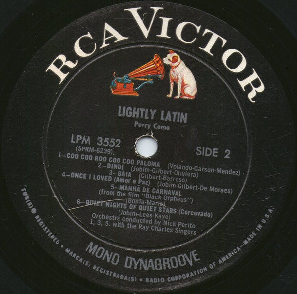 Perry Como : Lightly Latin (LP, Album, Mono)