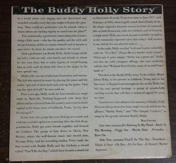 Buddy Holly : The Buddy Holly Story (LP, Comp, Mono)