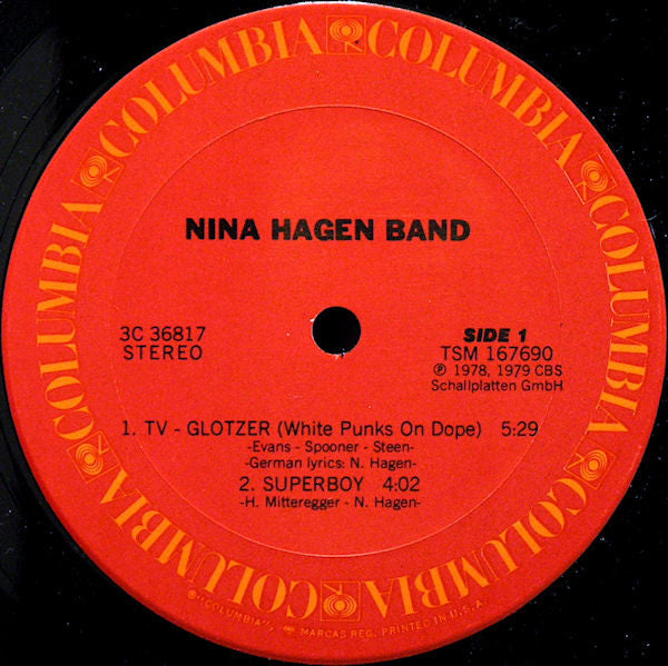 Nina Hagen Band : Nina Hagen Band (10")