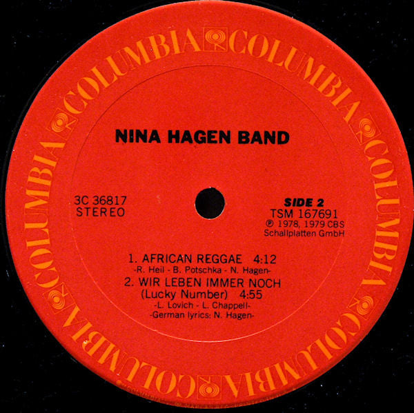Nina Hagen Band : Nina Hagen Band (10")