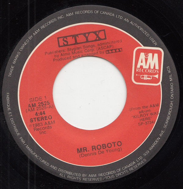 Styx : Mr. Roboto (7", Single)