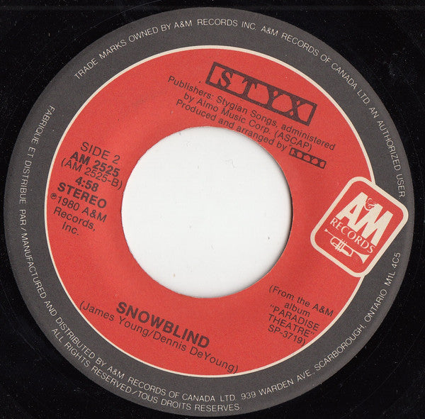 Styx : Mr. Roboto (7", Single)