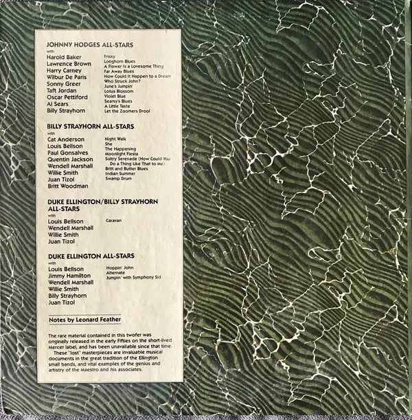 The Johnny Hodges All-Stars* With The Duke Ellington All-Stars* And The Billy Strayhorn All-Stars* : Caravan (2xLP, Comp, Gat)