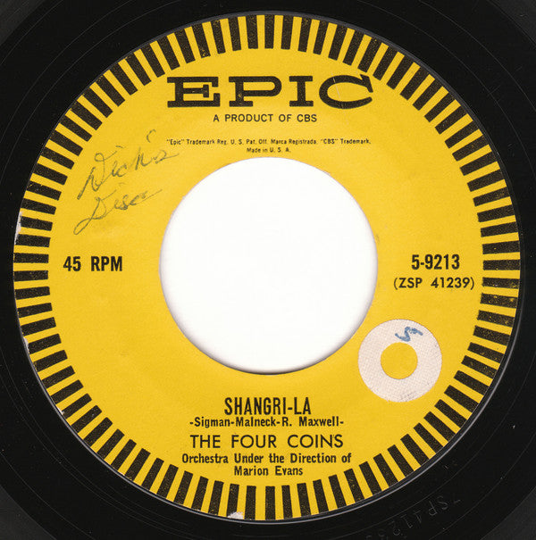 The Four Coins : Shangri-La / First In Line (7", Single, Hol)