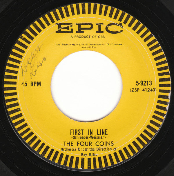 The Four Coins : Shangri-La / First In Line (7", Single, Hol)